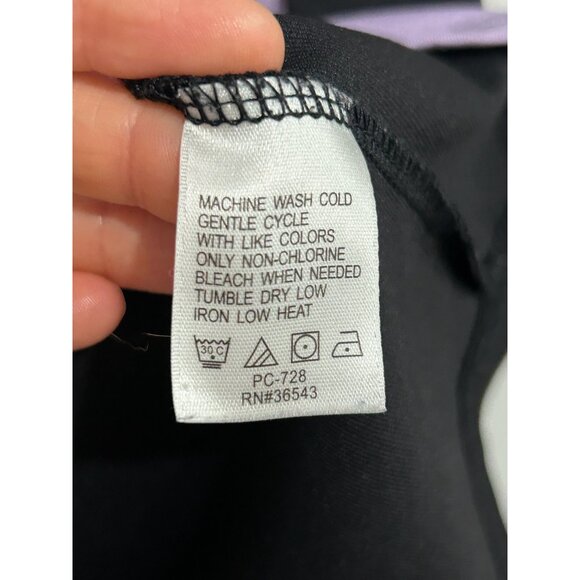 Izod Cool-FX Golf Polo Shirt Contrast Purple White Panels Short Sleeve Zip Neck - Picture 6 of 9